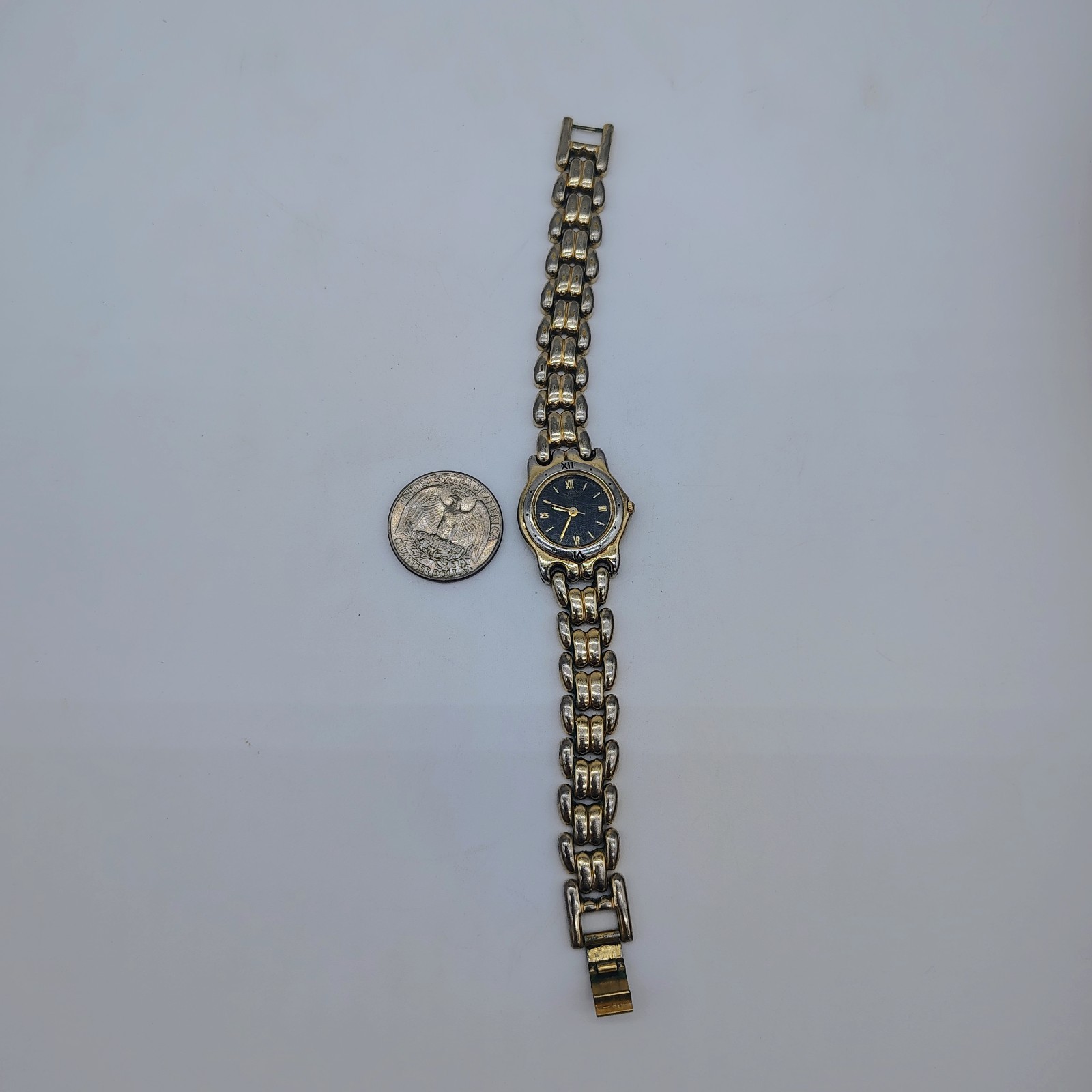 citizen elegance ladies watch, Plain Black Face Two Tone NEW BATTERY