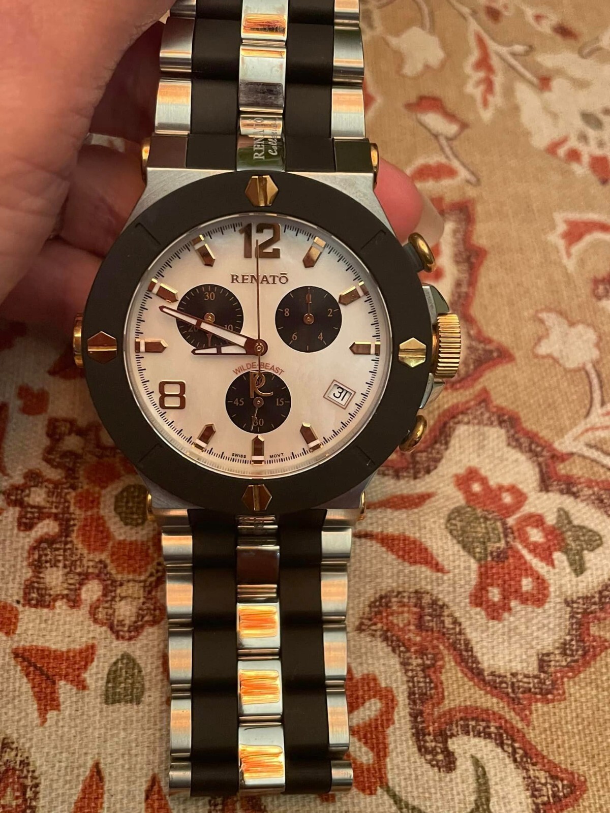 Renato Wilde Beast Swiss ETA G10.211, Rubber Integration Men’s Watch 