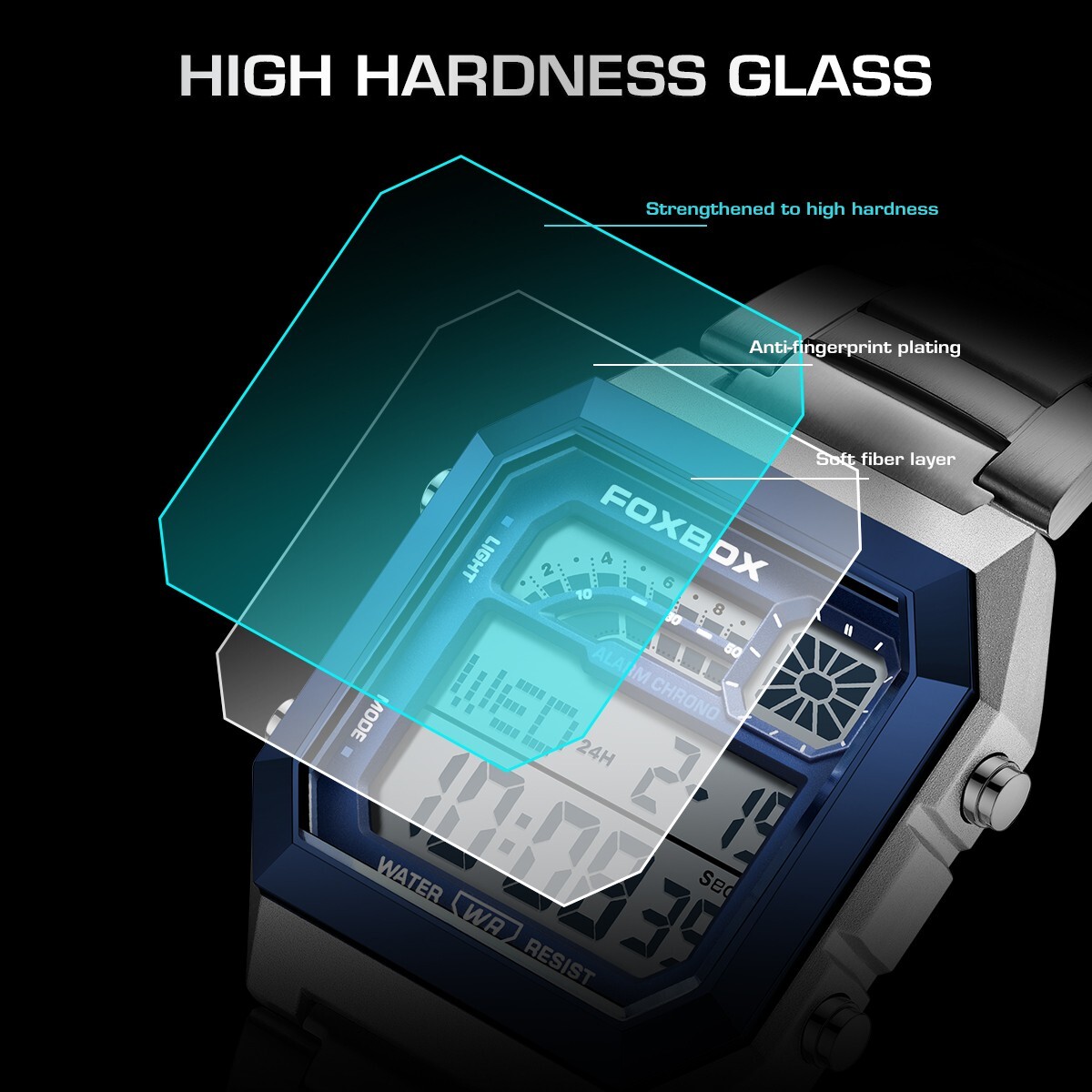 Luxury Men Watch Quartz Digital Luminous Date Alarm Waterproof Man Wristwatch