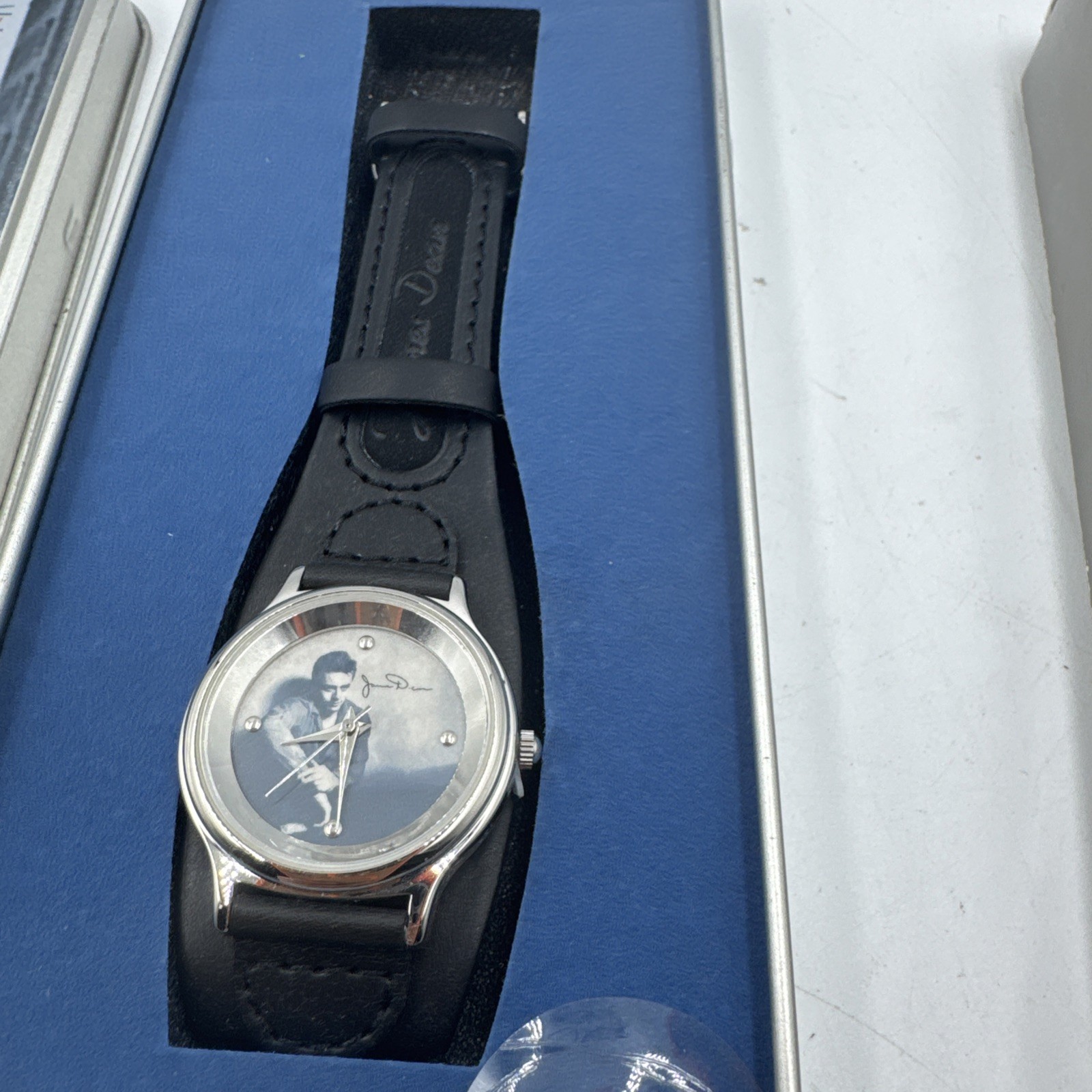 *NEW* James Dean (50th Anniversary 2004) Wristwatch in tin w/ box & papers AVON