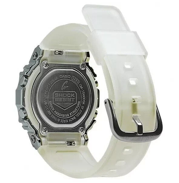 G-Shock Square Digital Watch Semi-Transparent White Resin GMS-5600SK-7