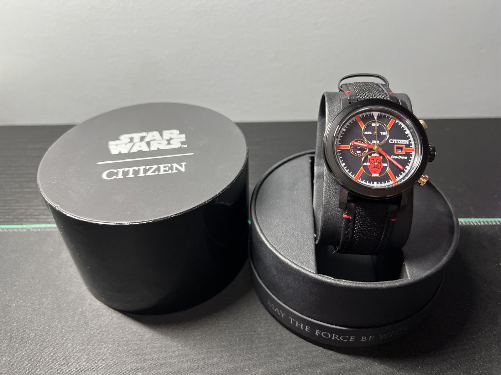 Citizen Eco-Drive CA0766-02W Mens Black Star Wars Darth Maul Chronograph Watch