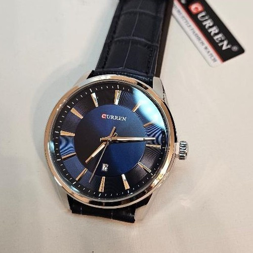 Men’s Curren Designer Watch Leather Band & Quartz Movement