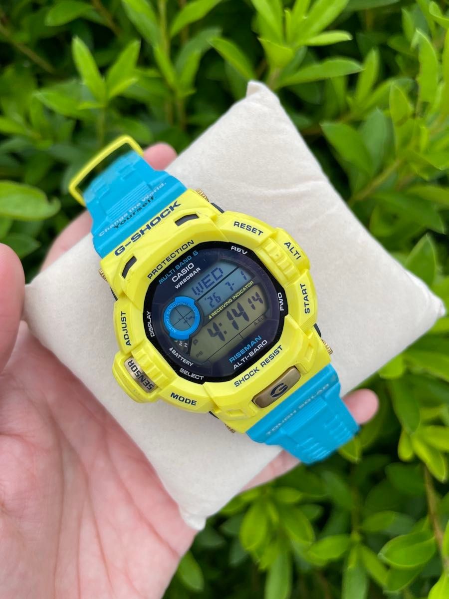 CASIO G-SHOCK GW-9201KJ RISEMAN Irukuji Yellow Blue Used Japan