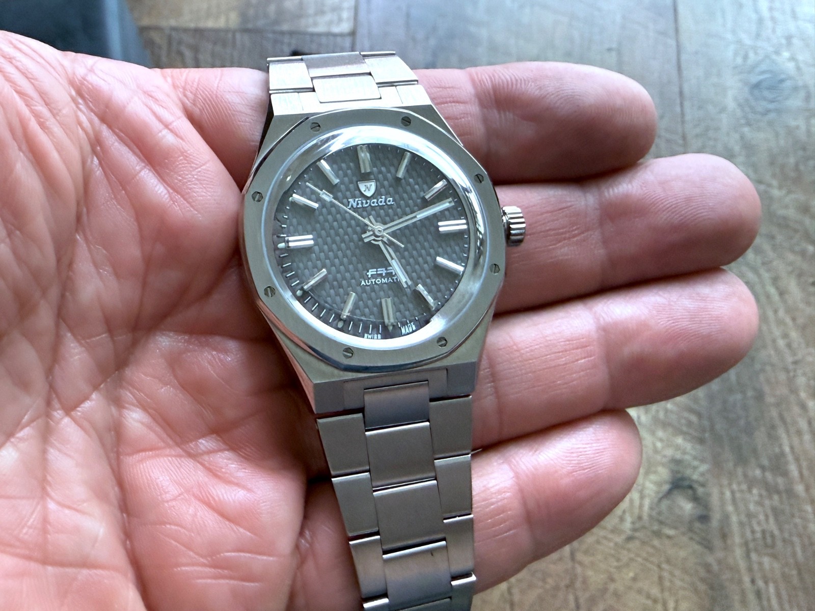 Nivada Grenchen F77 TITANIUM ANTHRACITE MK1 37mm Mens Stainless Steel 68006A77
