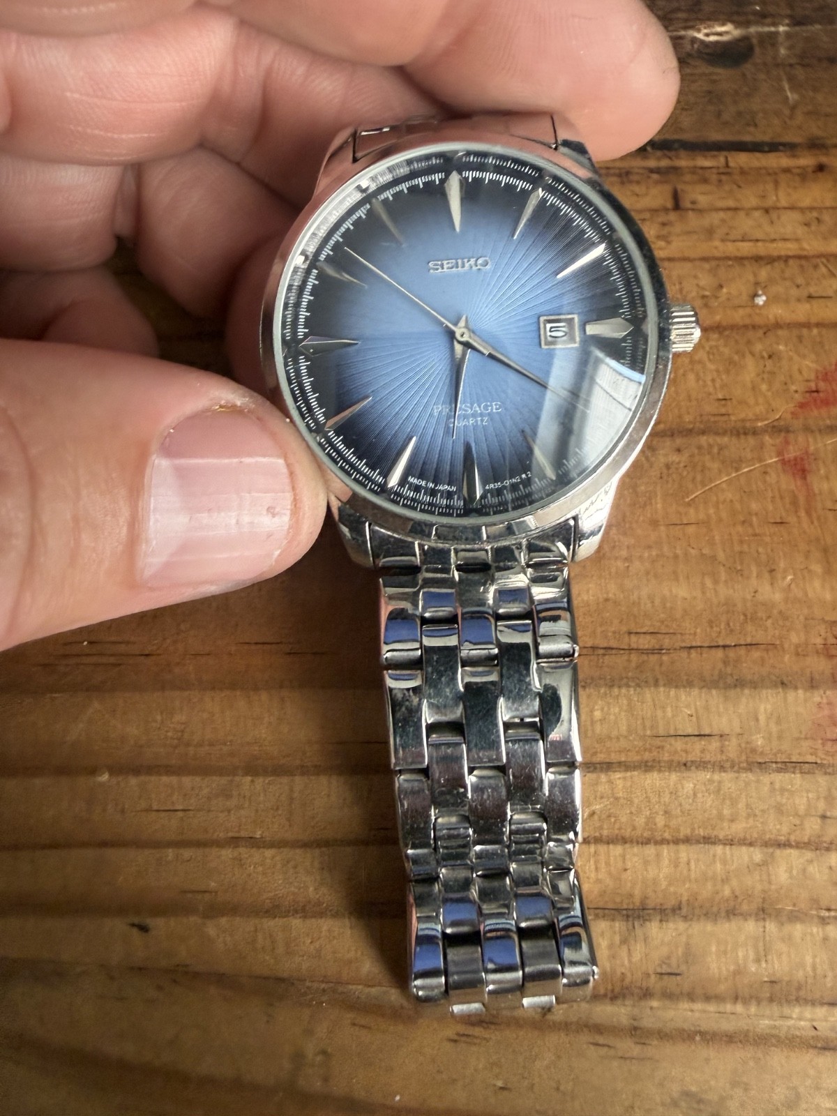 Seiko Presage Cocktail Automatic Men Watch Blue Dial Stainless Steel jb2
