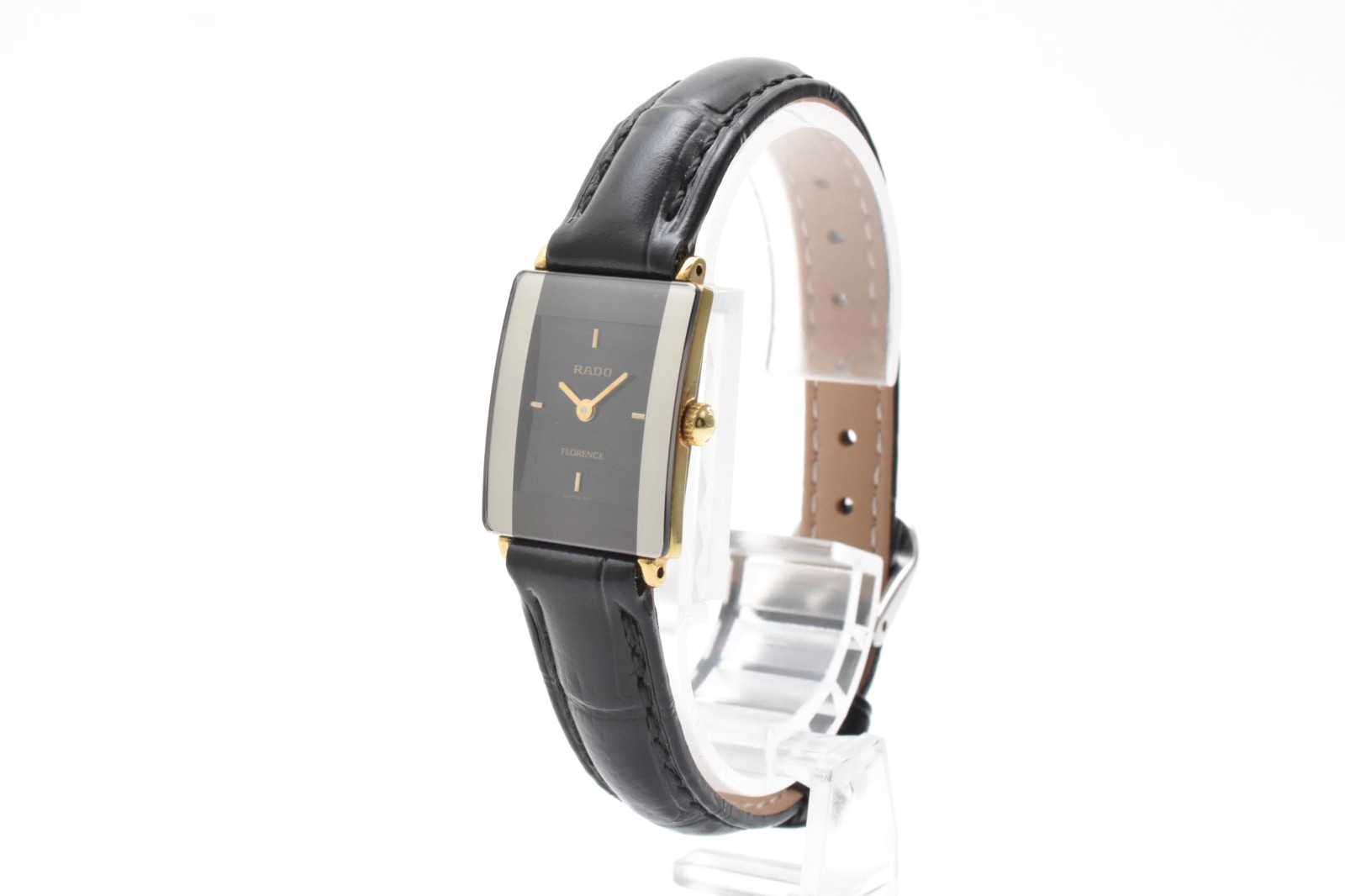 [NEAR MINT] RADO Florence 153.3606.2N Quartz Black Ladies Watch From JAPAN