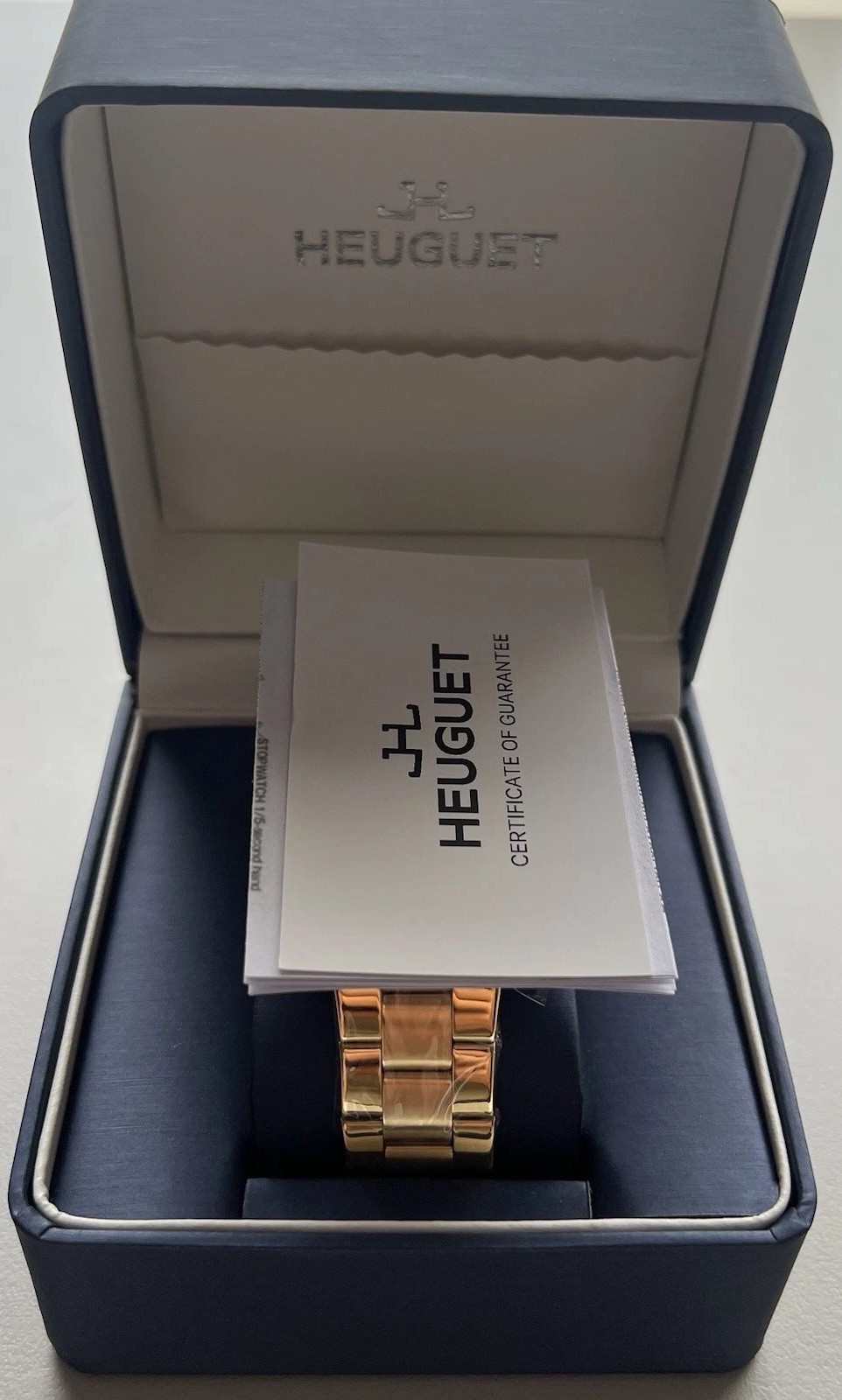 Heuguet Mark 1 Automatic Openworked Wrist Watch Men’s Gold Stainless Steel Boxed