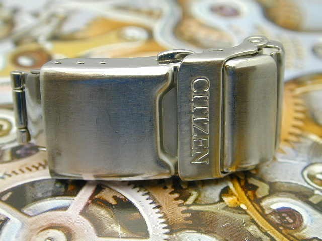 CITIZEN DOUBLE LOCKING FOLD OVER CLASP FOR 18MM ENDS STAINLESS STEEL