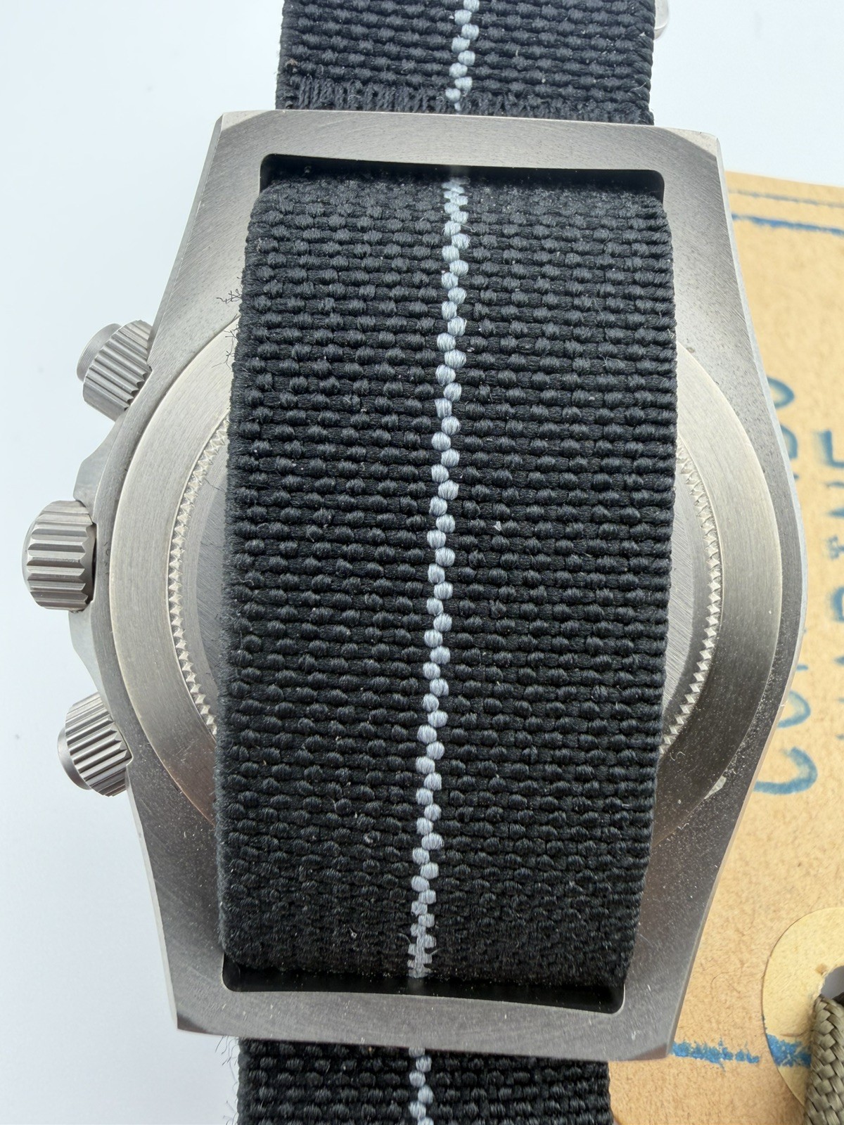 TACTICAL FROG Titanium VS75B Solar Power Quartz Chronograph Watch Newman Panda
