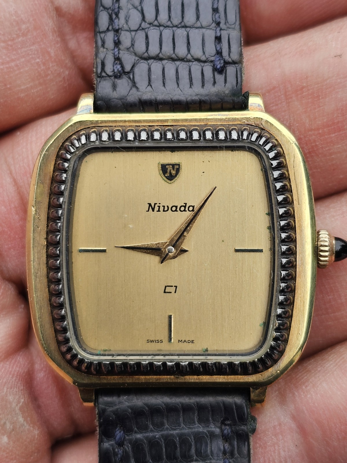 Vintage NIVADA C1 Tank Style Mechanical Dress Watch