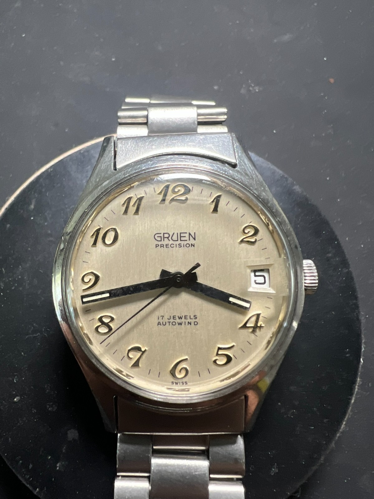 Gruen Precision Autowind 731 CA Men Automatic Watch 17j – Original Bracelet