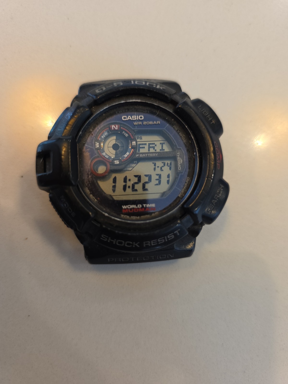 Casio G Shock Mudman G-9300 Black Tough Solar Twin Sensors Men’s Watch 20 BAR