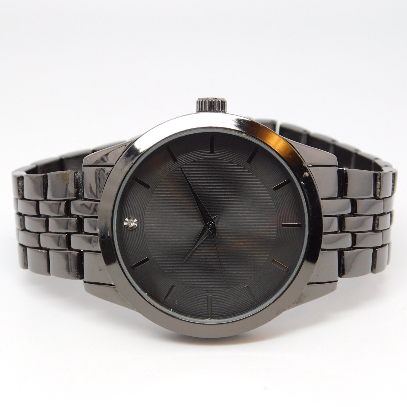 FMD FMDXGE007 Black Tone Quartz Analog Men’s Watch Sz. 8 1/4″ New Battery