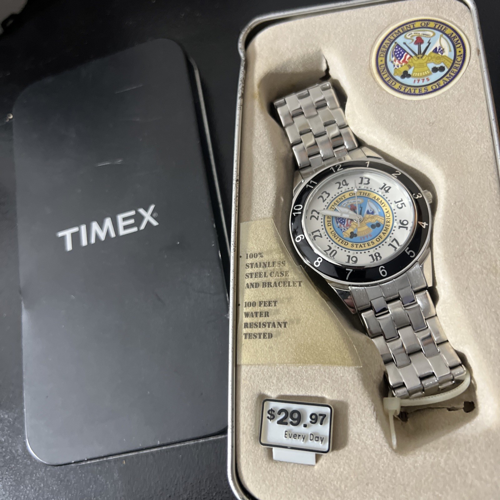 NOS Vintage Department Of The Army United States Of America Timex Watch