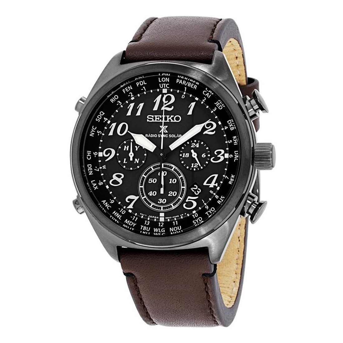Seiko Prospex Radio Sync Solar Chronograph World Time Watch SSG015 – NEW