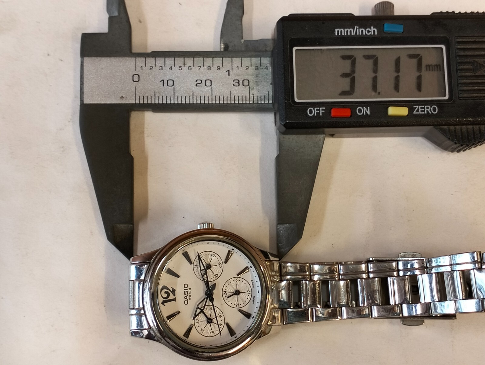MULTIFUNCTION QUARTZ WHITE DIAL LTP-2085 JAPAN WOMEN’S FULL WORK ALL ORG.