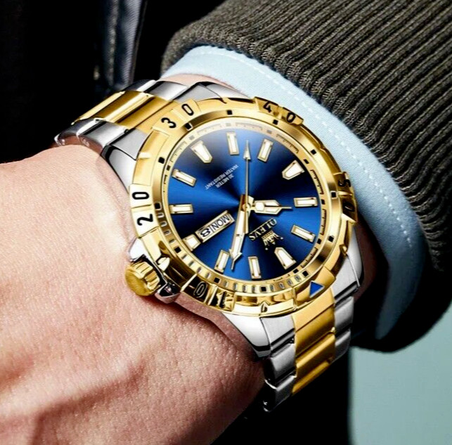 Waterproof Quartz Luminous Luxury OLEVS Watch Business Men’s Date Men Strap