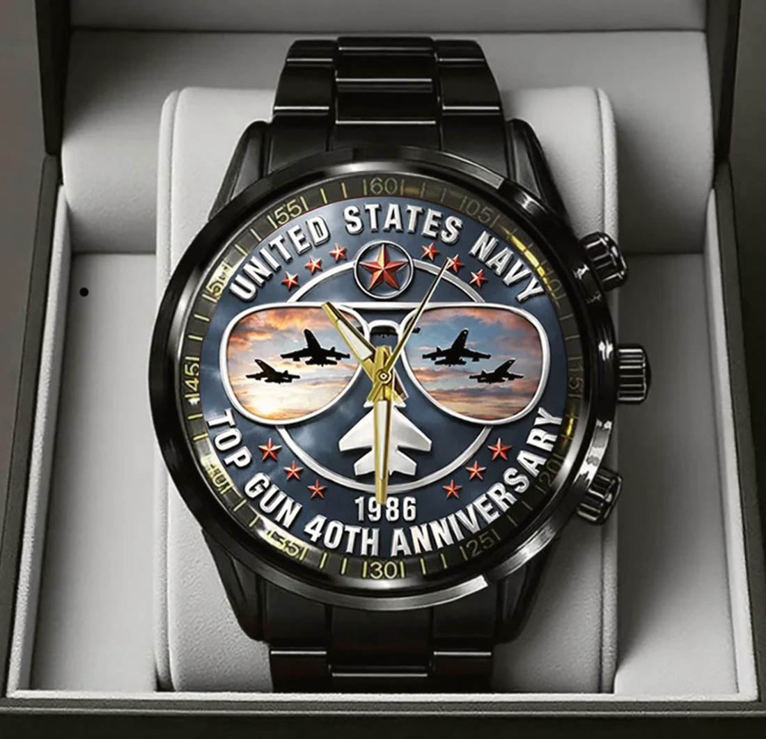 Personalized Fighter Pilot Watch Stainless Steel Aviation Gift for Men