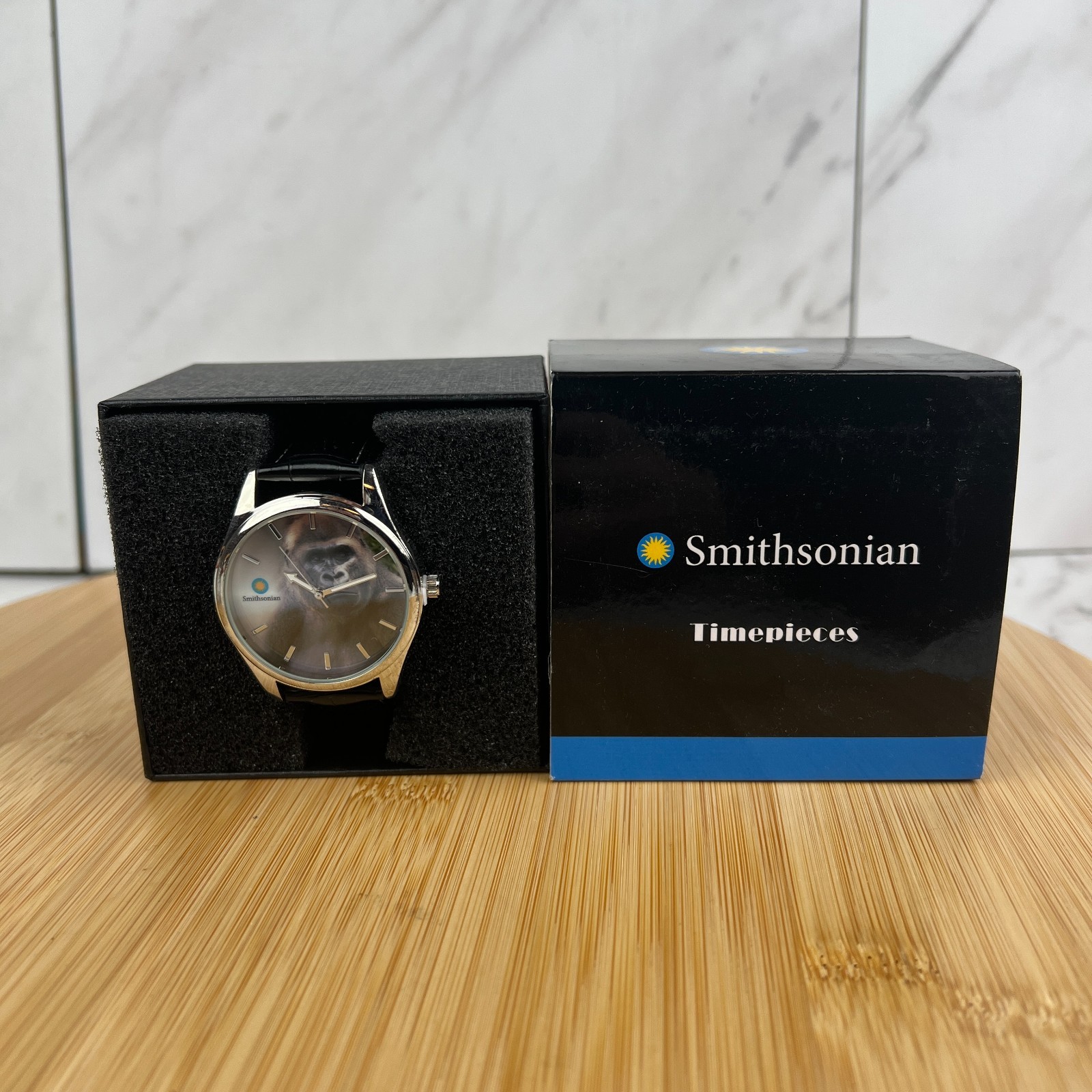 NEW Game Time Smithsonian Silverback Gorilla Men’s Black Wristwatch Watch