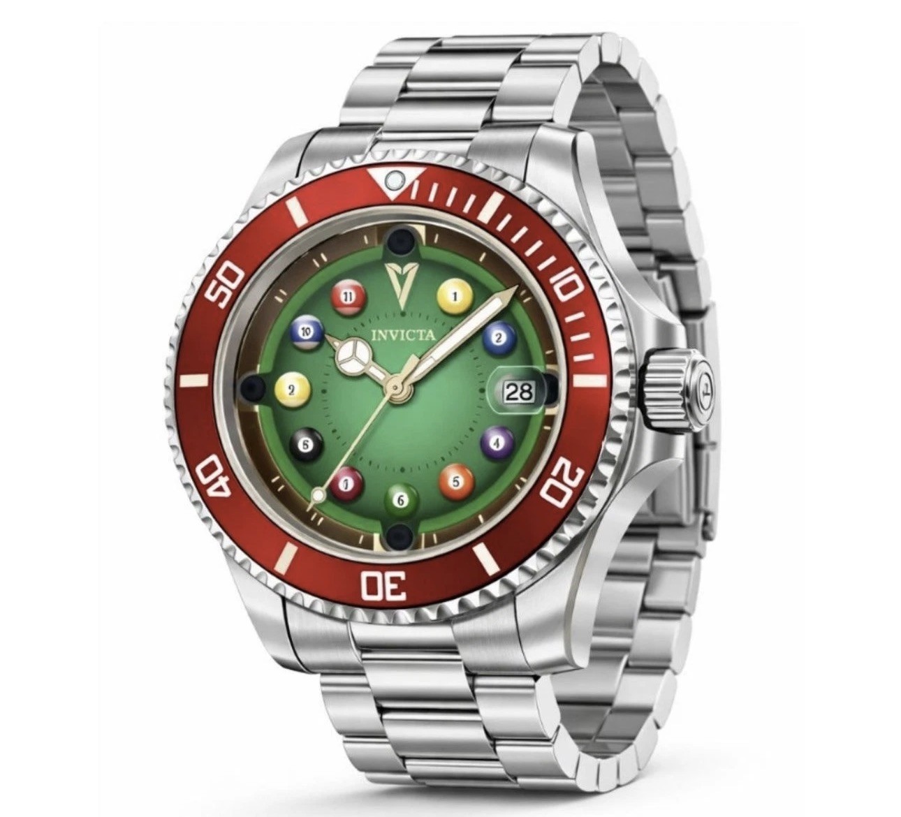 🔥Invicta Pro Diver 40mm House of Cards Green Dial Quartz Men’s Watch 50523