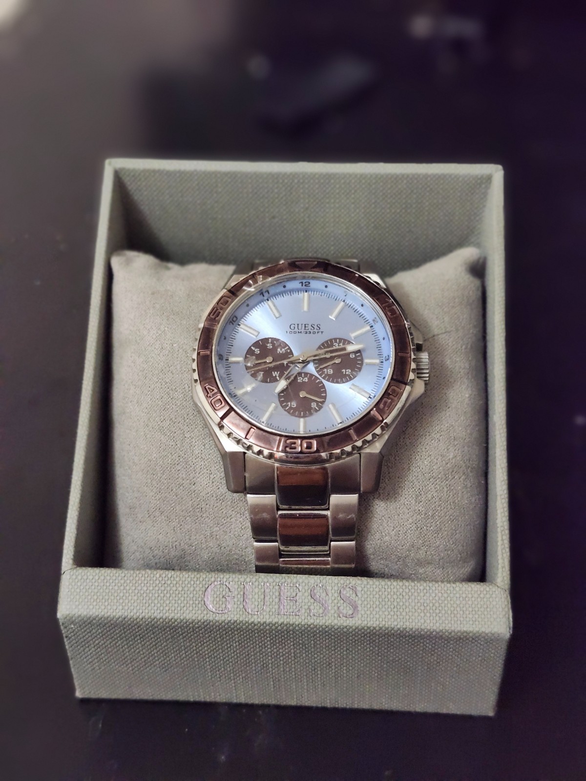 GUESS W0479G2,Men’s Dress,Multi-function,Brand New With Tag And Guess Box