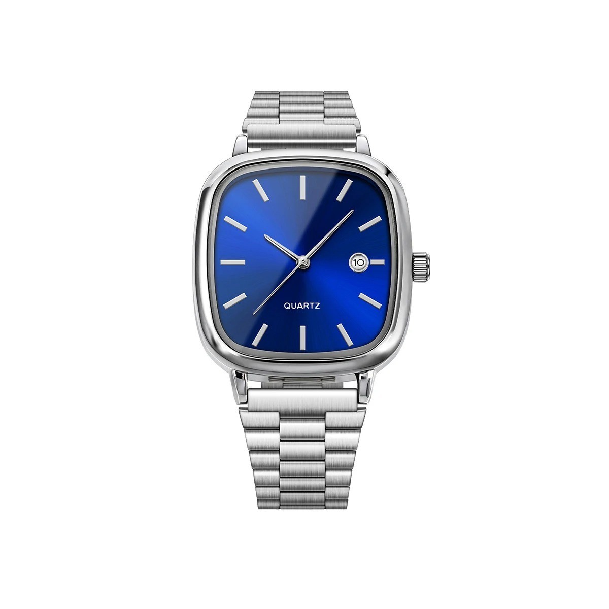 Modern minimalist square watch Business mens metal watch stainless
