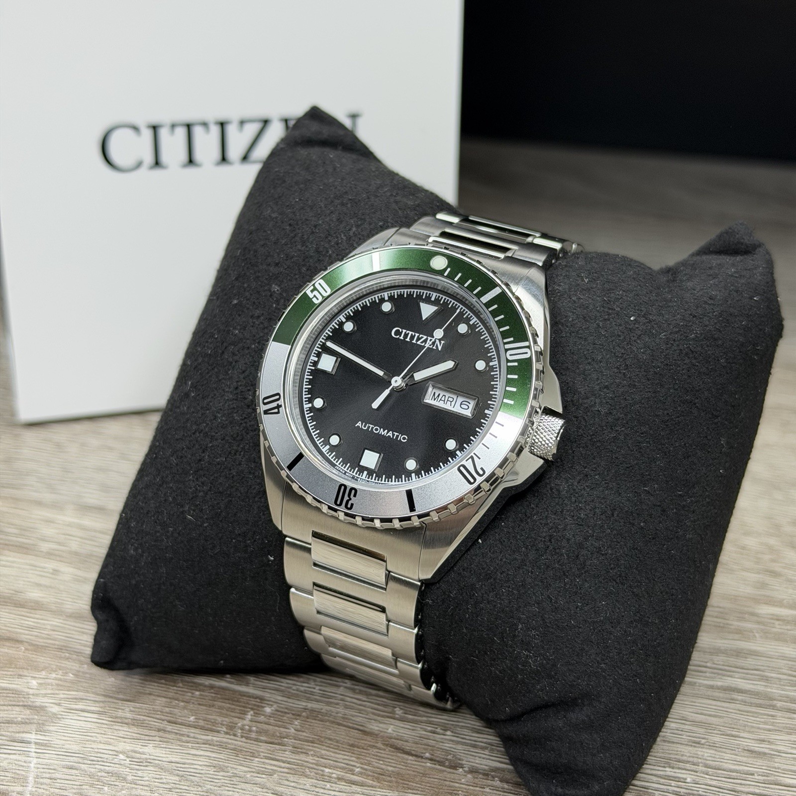 NEW✅AUTOMATIC✅ Citizen Day Date Black Dial Steel Men’s Watch NH7531-50E $675