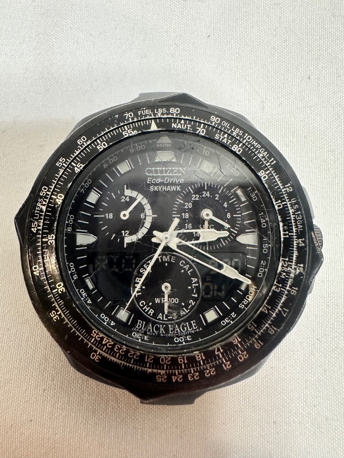 Citizen Eco-Drive Black Eagle Skyhawk No Band Running C652-S030480