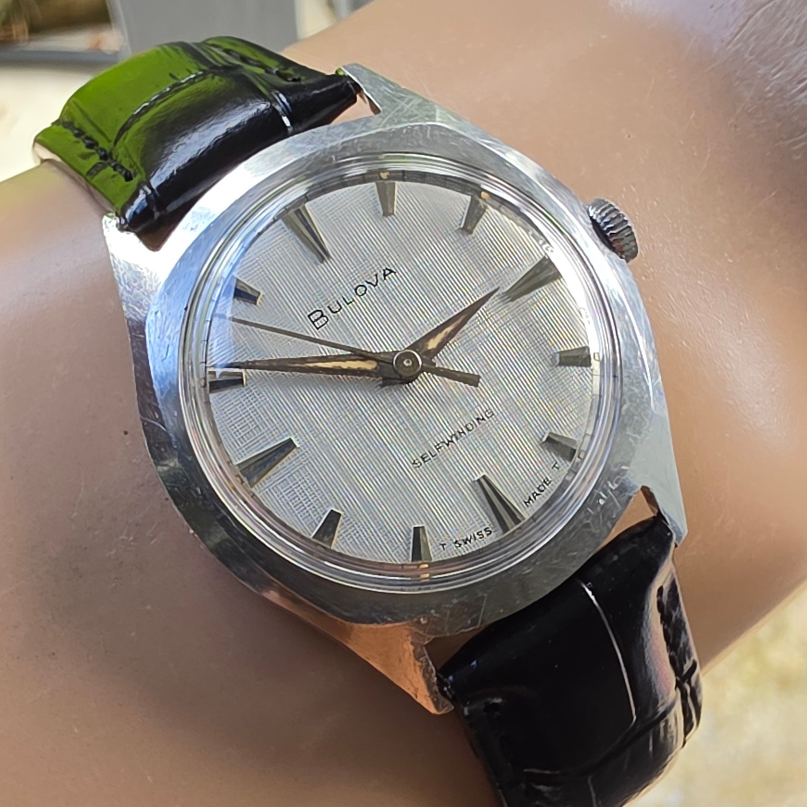 Vintage BULOVA Jet Clipper “AC” men’s automatic watch 11ALAC Linen dial 1965