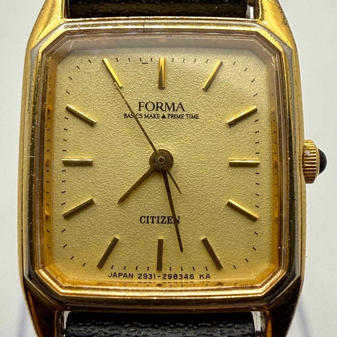 Working condition, new battery included. CITIZEN FORMA Octagon watch, gold plate
