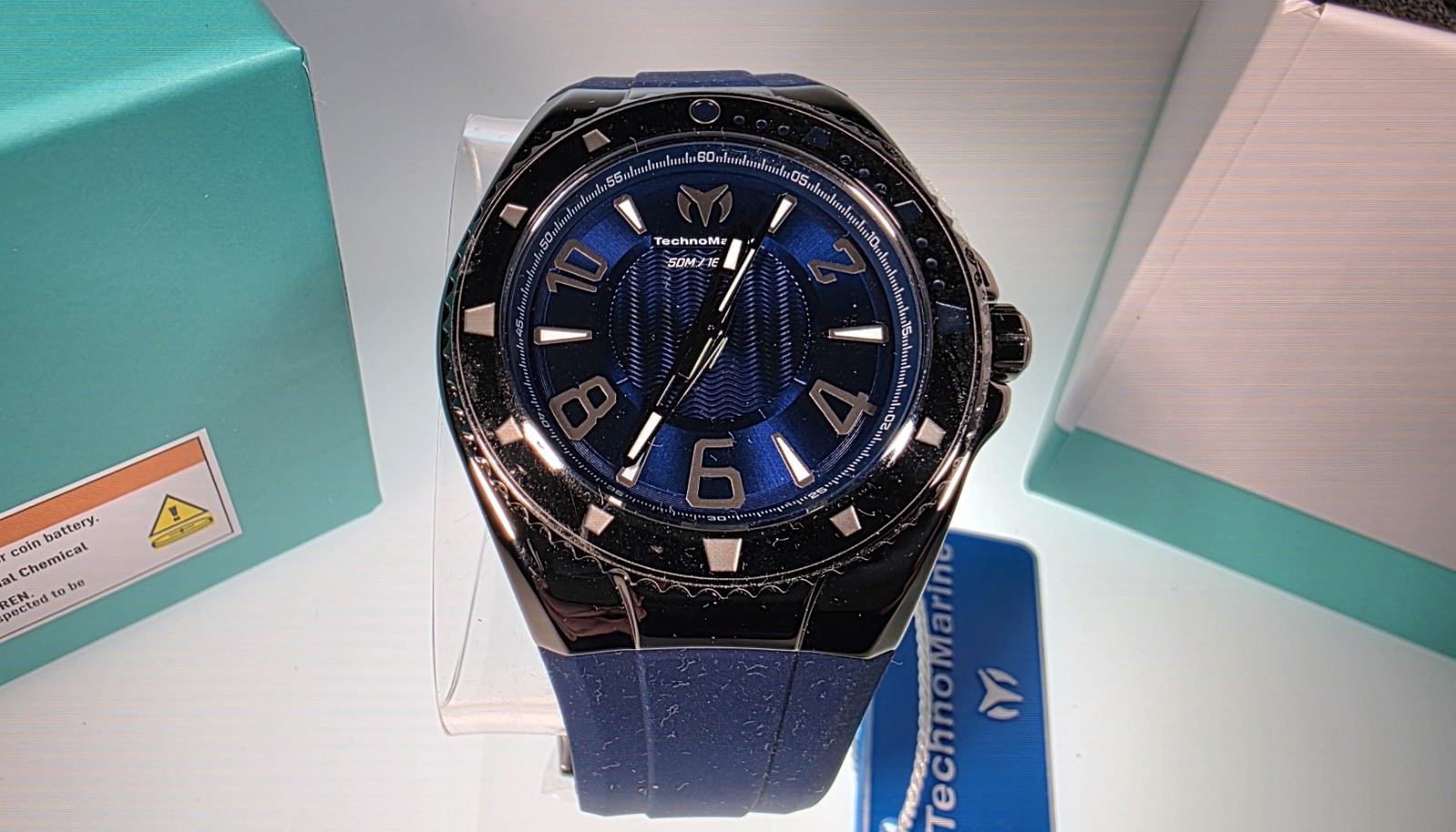 TechnoMarine Lusso Mare Men’s Watch – 44mm, Dark Blue TM-225024