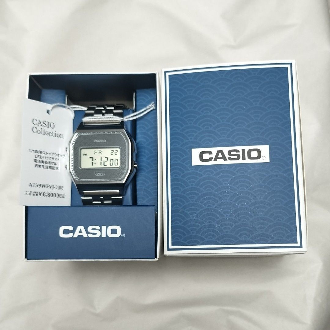 CASIO Classic A159WEVJ-7JR Seigaiha Digital Watch