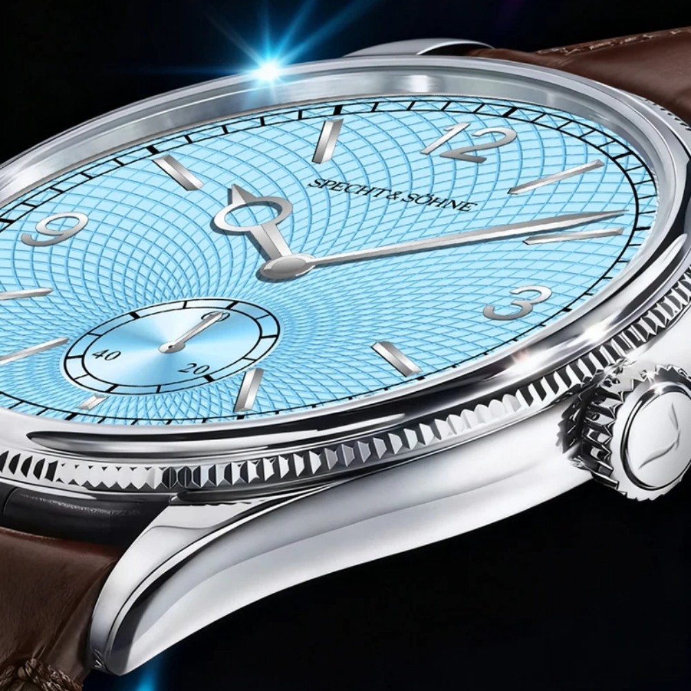 Men’s Automatic Mechanical Watch Sapphire Glass Genuine Leather Strap Waterproof