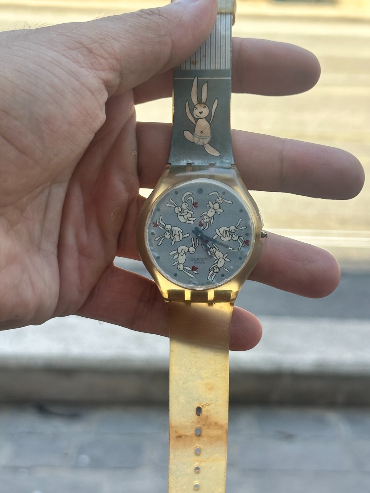 Swatch Bunnysutra STGK101 Touch Game Swiss Watch Bunny Rabbits Crown Missing