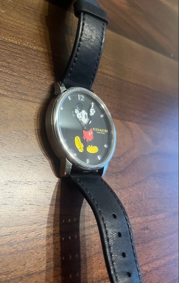 COACH x Disney Mickey Mouse Collaboration Wristwatch analog quartz casual black