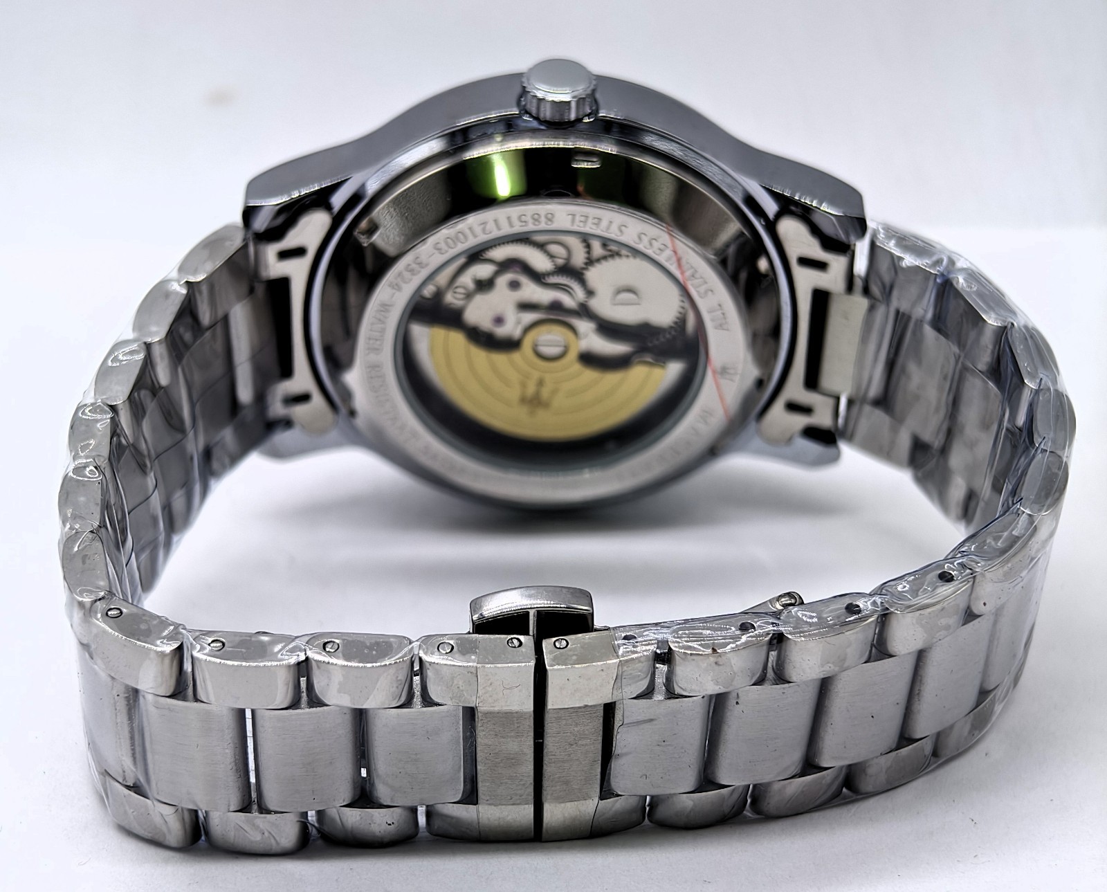 Fantastic Maserati Automatic Black Dial Silver Band Analog Men’s Wrist Watch