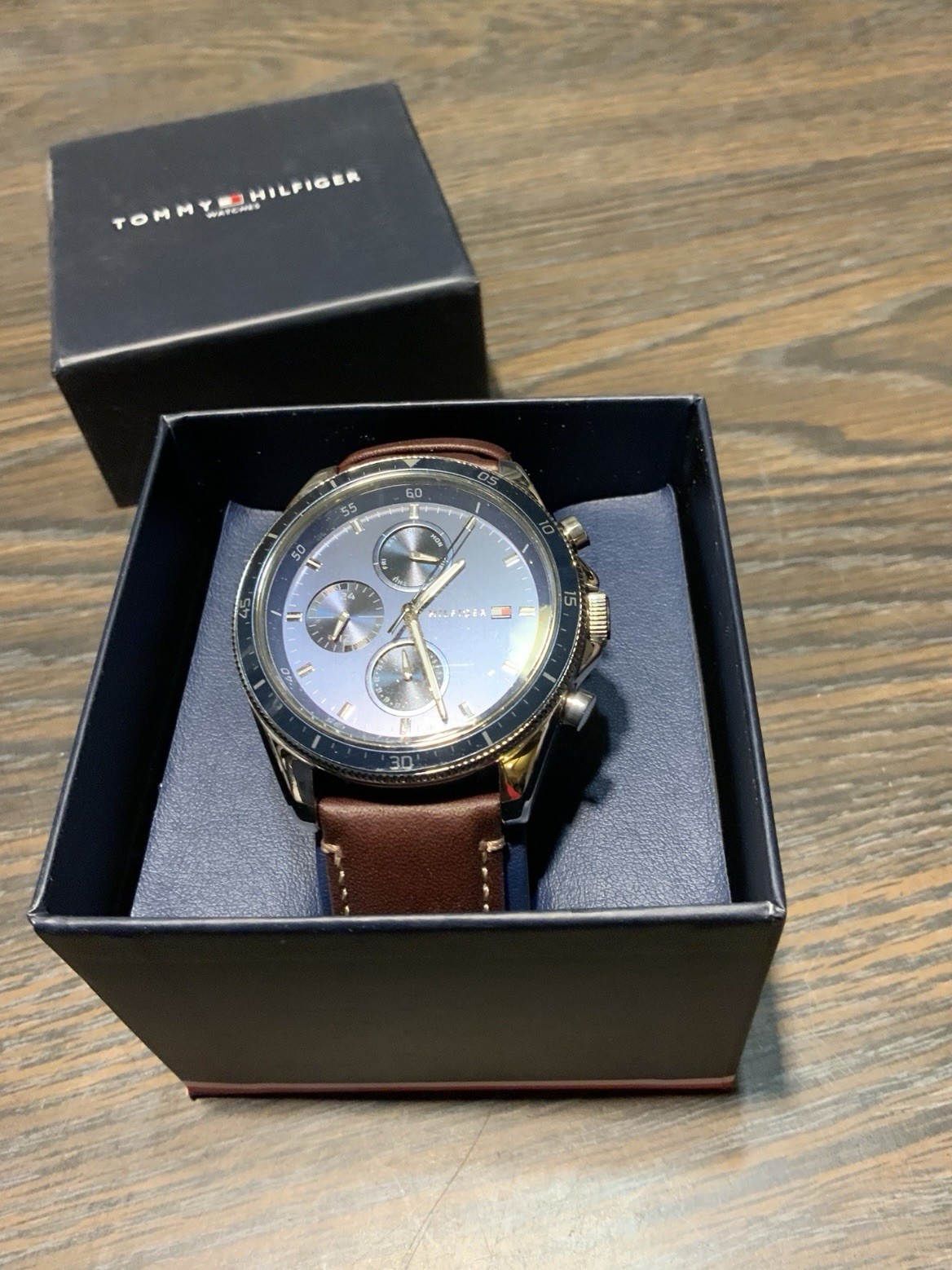 Tommy Hilfiger Stainless-Steel Watch W/Multiple Complications, 1791837, Leather.