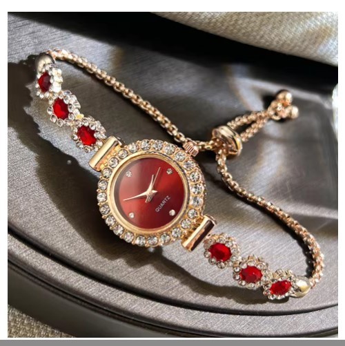 Bracelet Watch Set Golden Ladies Women Girls Fashion Wristwatch Gift FreeShip
