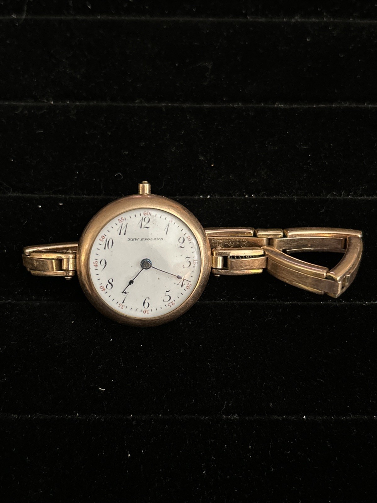 Antique New England Ladies Wristwatch with Hinged Bracelet