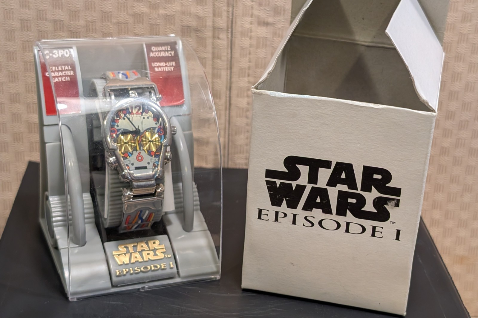 Vtg Star Wars Episode 1 C-3PO Skeletal Watch in Original Box *RARE* NIB Untested