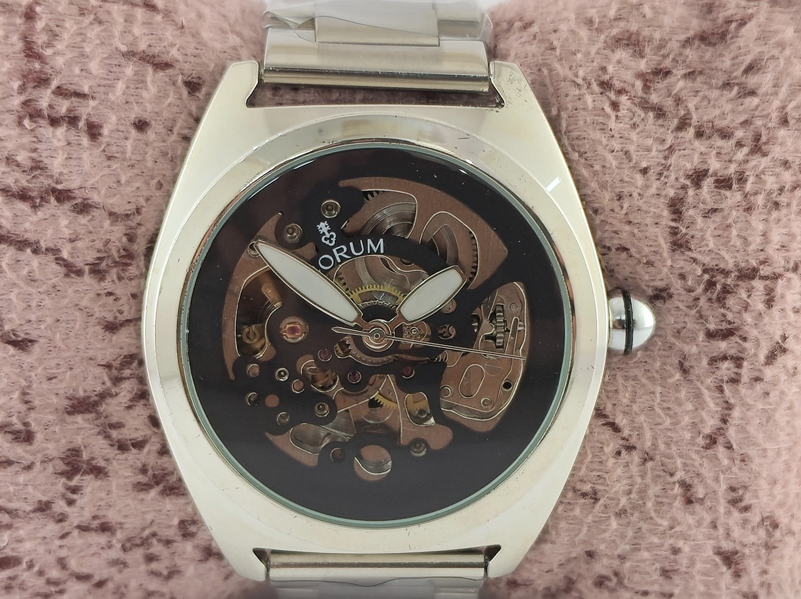 CORUM Automatic Black Dial Working Condition Men’s Wristwatch Steel Band