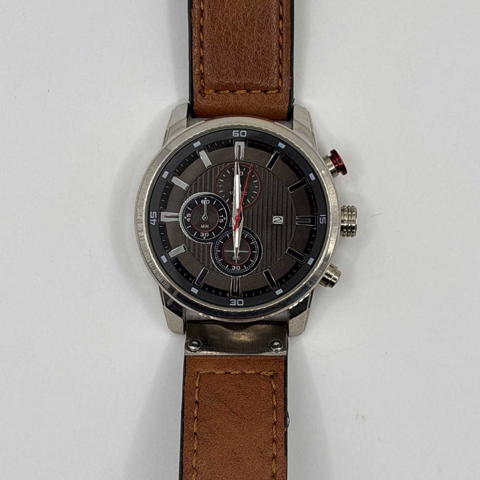 George Sterling Silver Case Quartz Analog Men’s Fashion Watch