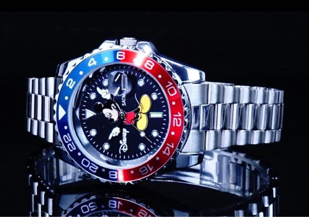Disney MICKEY Mickey Mouse collaboration wristwatch GMT battery operated