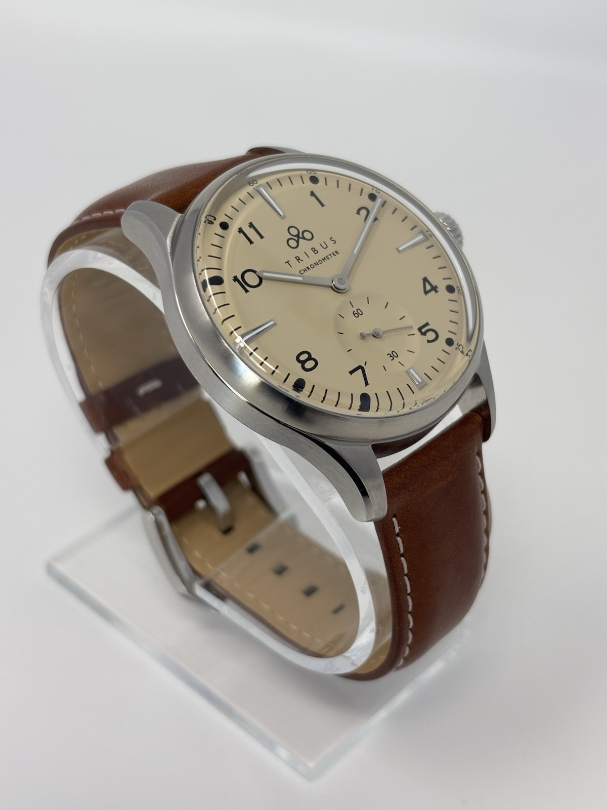 Tribus TRI-01 Small Second COSC Men’s Automatic Watch – Cream