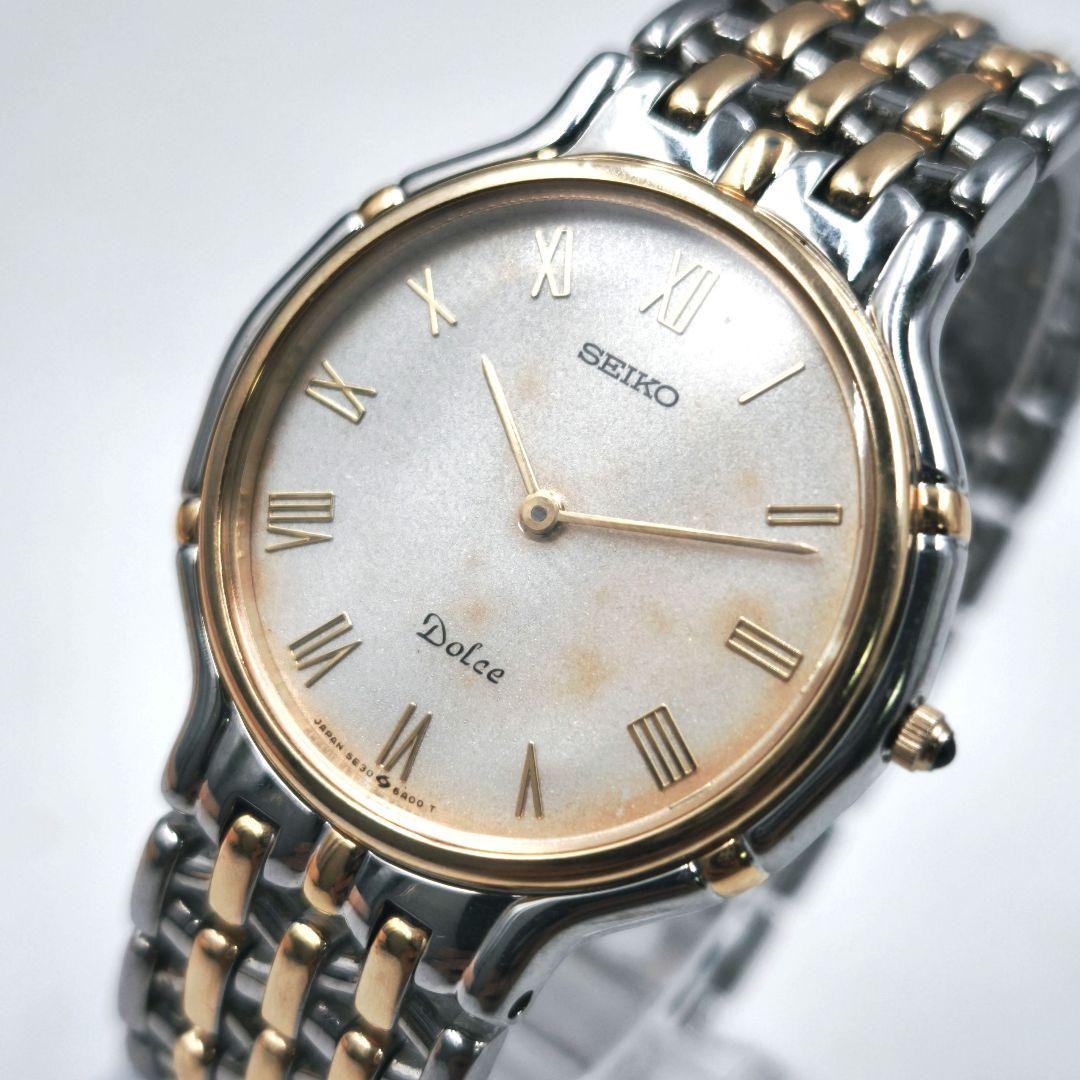 [Working] SEIKO Dolce Watch, Roman numerals, new battery, original bracelet, sli