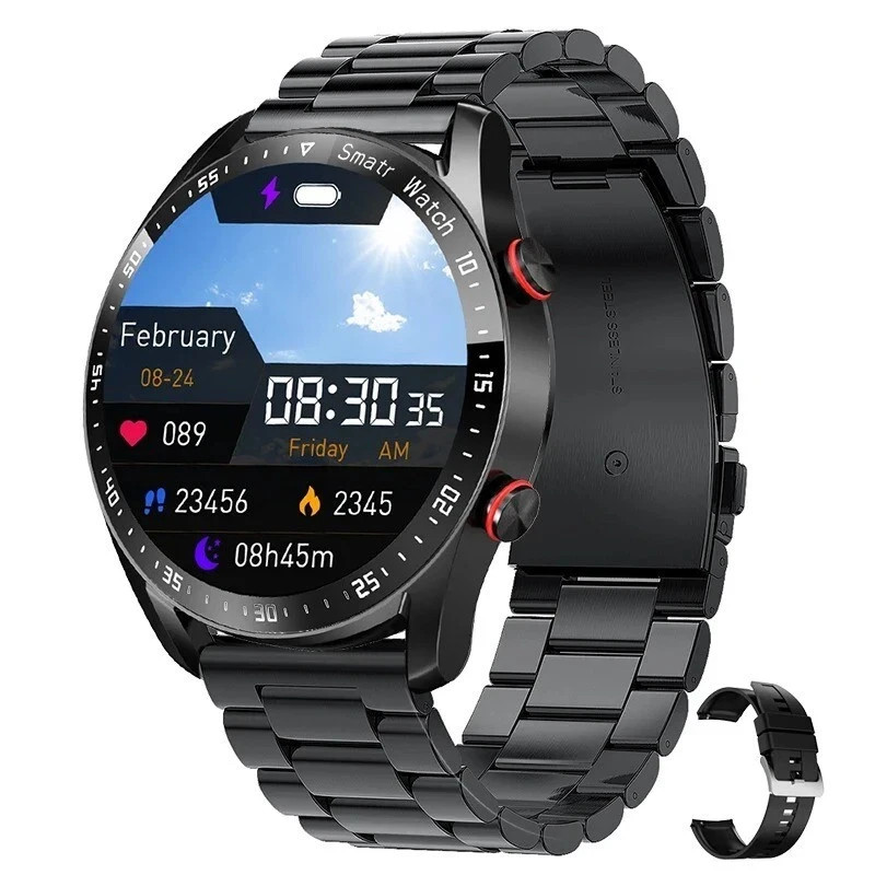 ECG PPG Smart Watch Bluetooth Call Fitness Tracker Heart+Rate Blood Pressure IP6