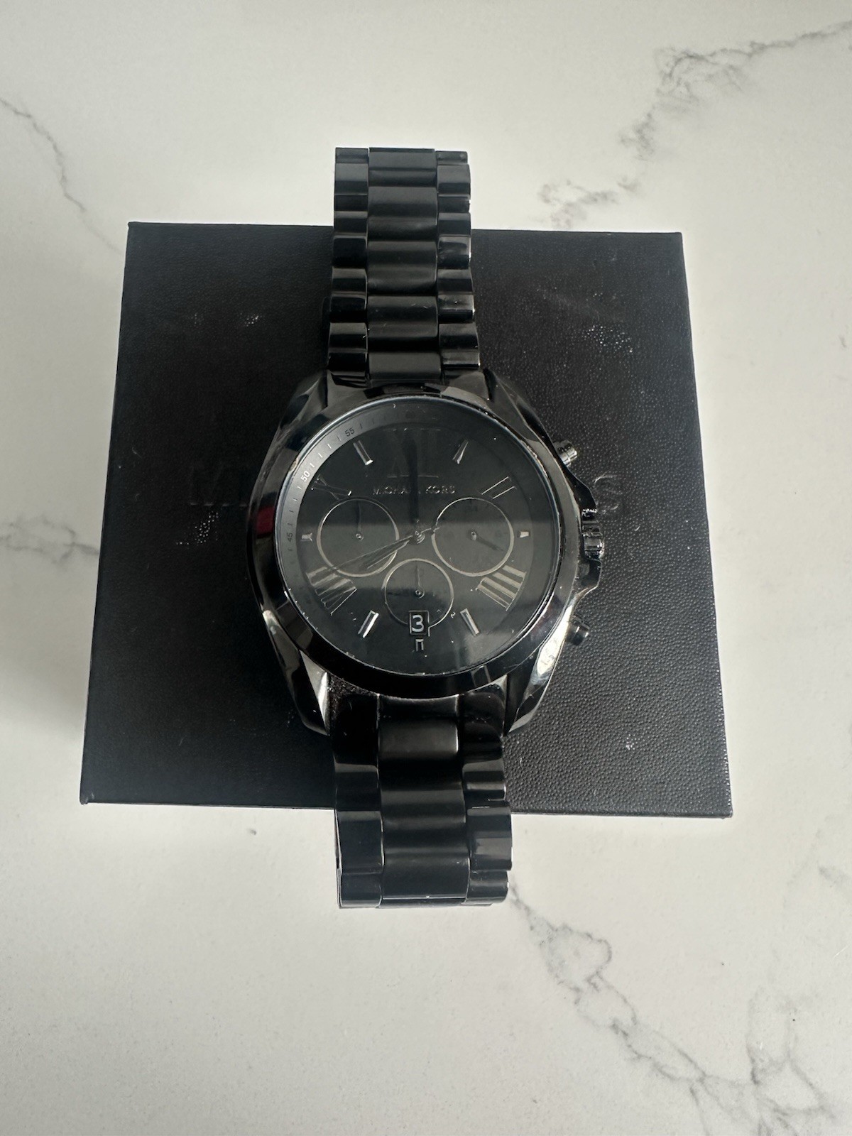 Michael Kors MK5550 Black Stainless Steel – *Needs Battery