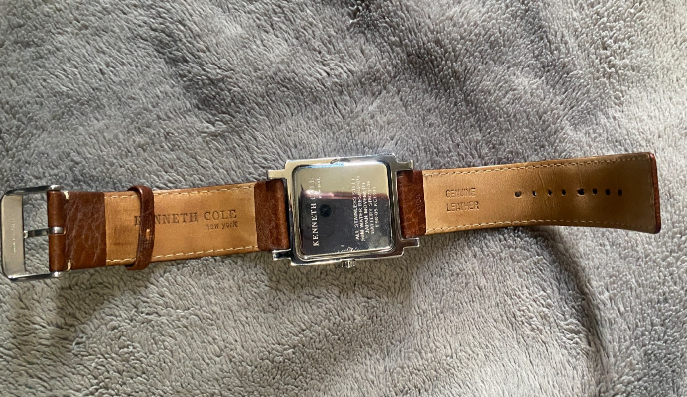 Kenneth Cole KC1341 Vintage Multifunction Watch 38mm case 24mm brown leather str