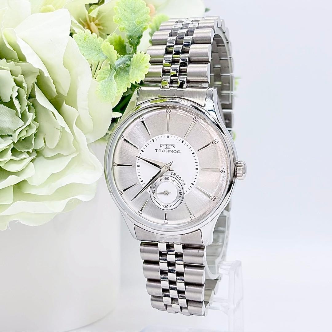 TECHNOS T6335 Mens Quartz Stainless Steel Watch 1.73in